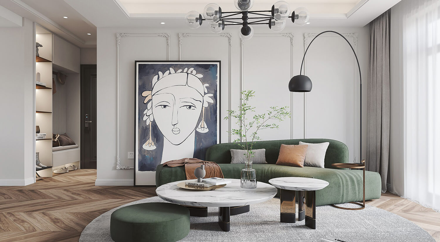 錦繡麗園105㎡現(xiàn)代簡約風格案例